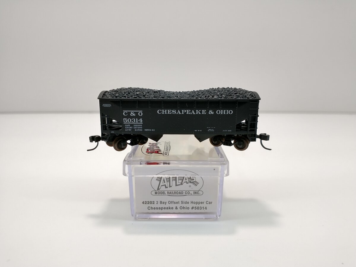 Atlas 42202 N Scale C&O 2 Bay Hopper #50314