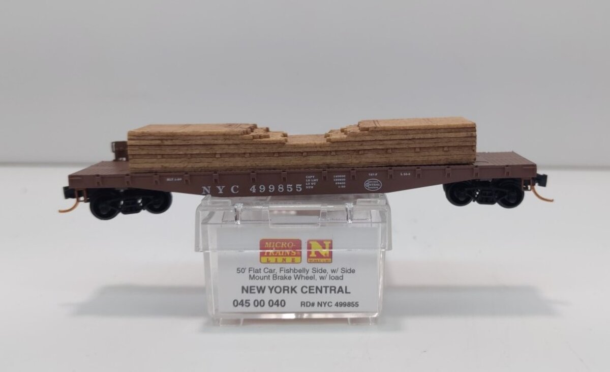Micro-Trains 04500040 N New York Central 50' Fishbelly Side Flatcar #499855