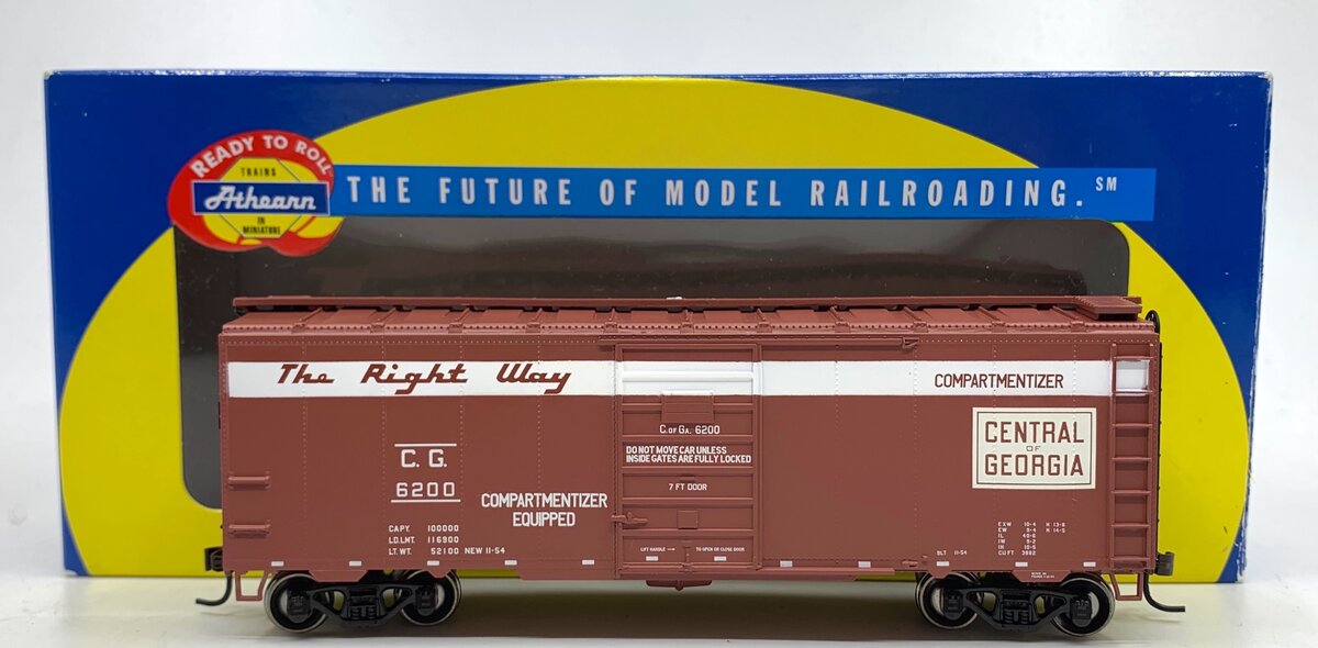 Athearn 70359 HO Central of Gorgia RTR 40' Superior Boxcar #6200