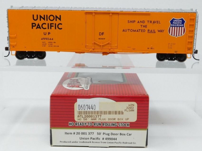 Atlas 20001377 HO Union Pacific 50' AAR Plug Door Boxcar #499044