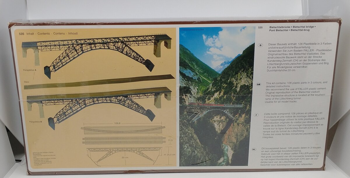 Faller 535 HO Scale Bietschtal Bridge Building Kit