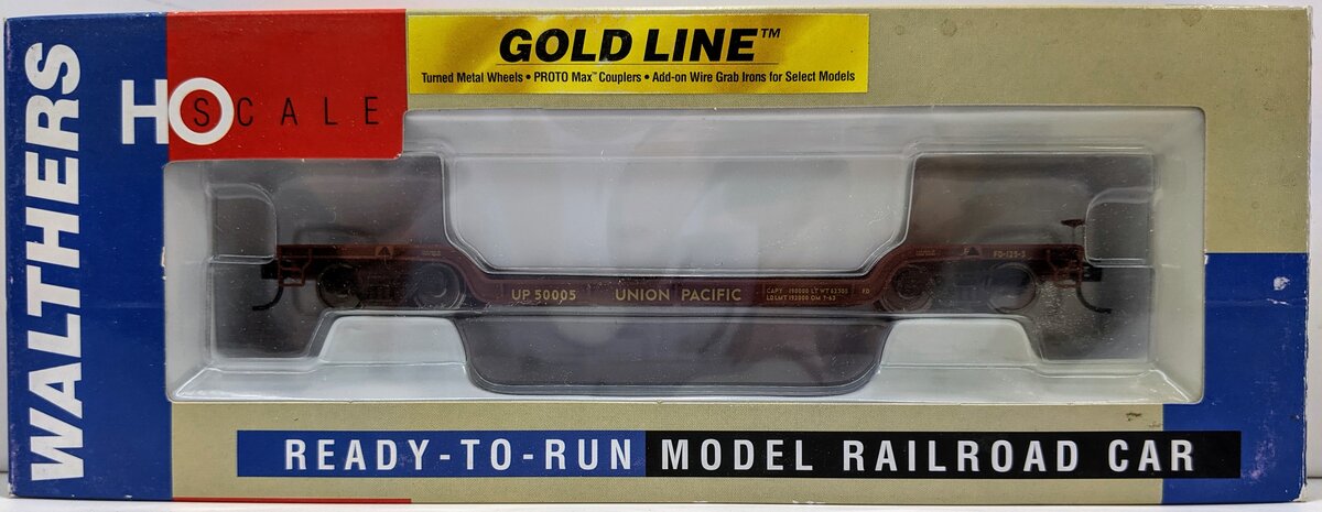 Walthers 932-7885 HO Union Pacific Depressed Center 4-Axle 90 Ton Flatcar #50005