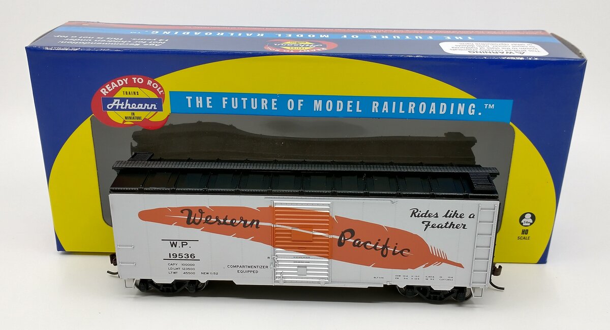 Athearn 76928 HO Western Pacific 40' Youngstown Door Boxcar #19536