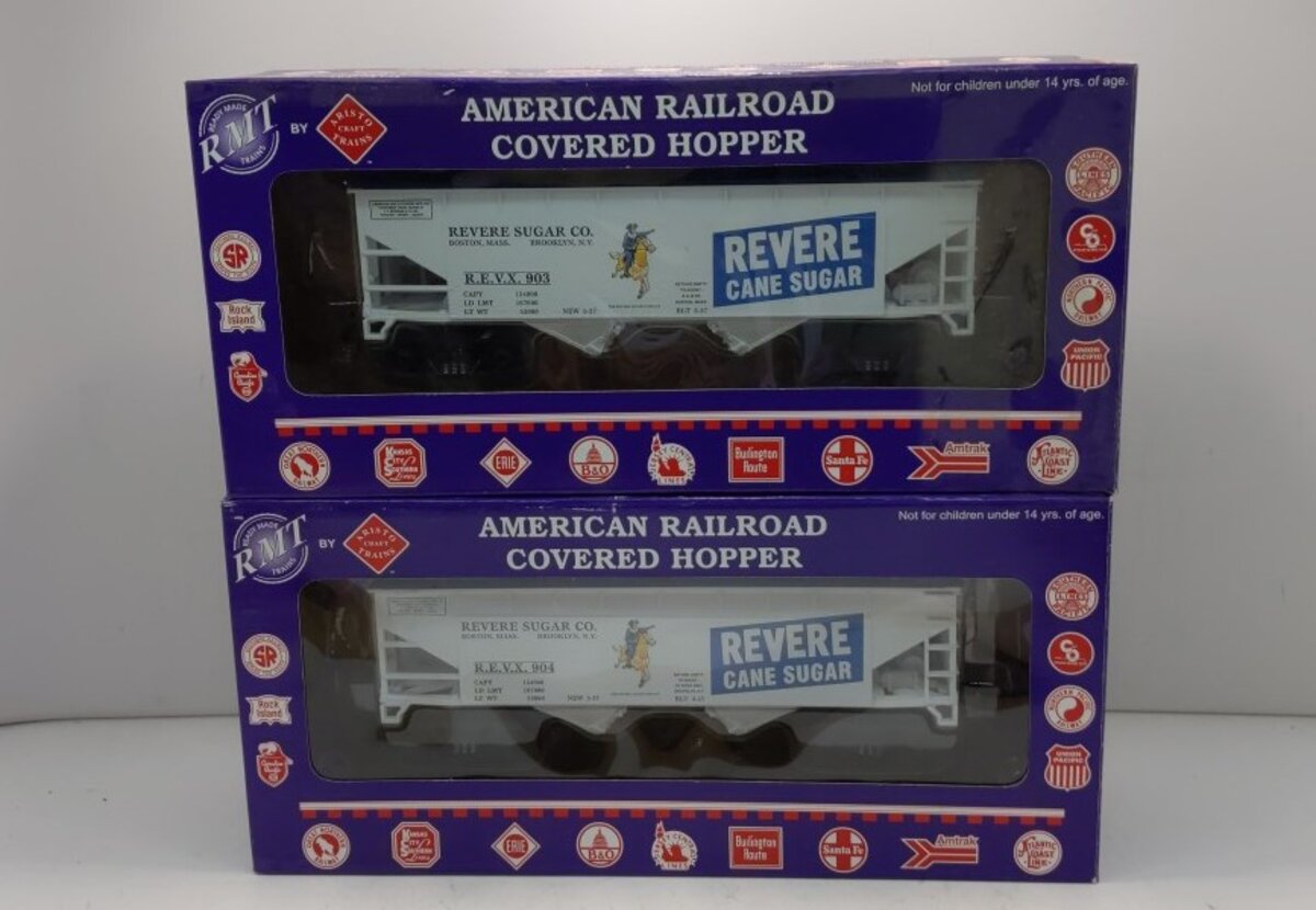 RMT 96398 O Revere Sugar 2-Bay Covered Hopper (Pack of 2)