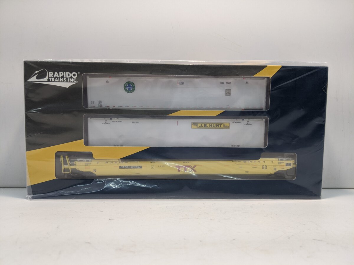 Rapido 401013 HO TTX Gunderson Husky Stack w/ Containers #652197