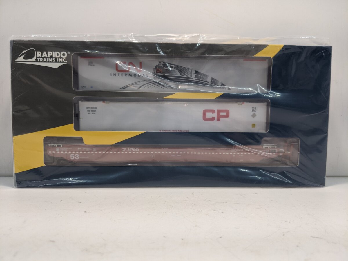 Rapido Trains 401001 HO CP Gunderson Husky Stack w/ Containers #527040