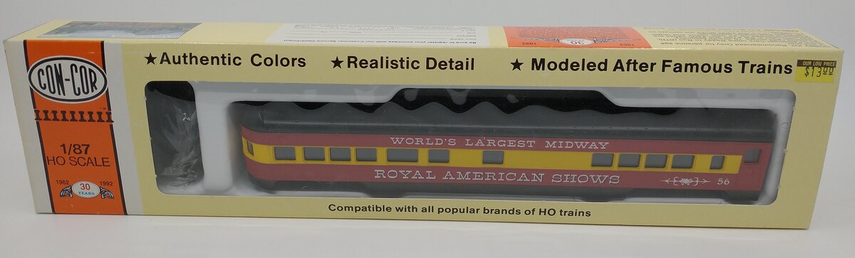 Con-Cor 0001-00968 HO Royal American Shows 72' Smooth-Side Observation