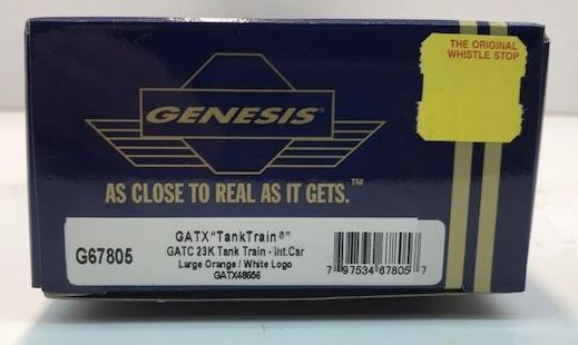 Athearn G67805 HO Genesis GATX 23,000 Gallon TankTrain Intermediate Car #48656