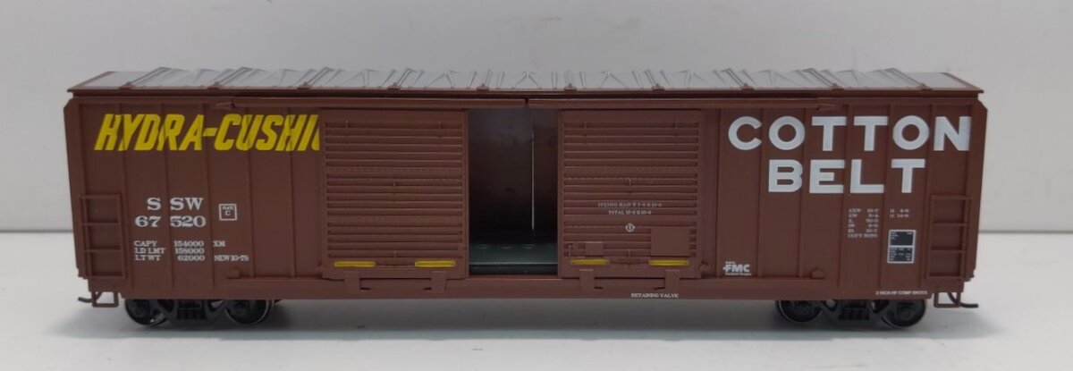 Athearn 92307 HO Cotton Belt 50' Double Door Boxcar #67520 Ready To Roll