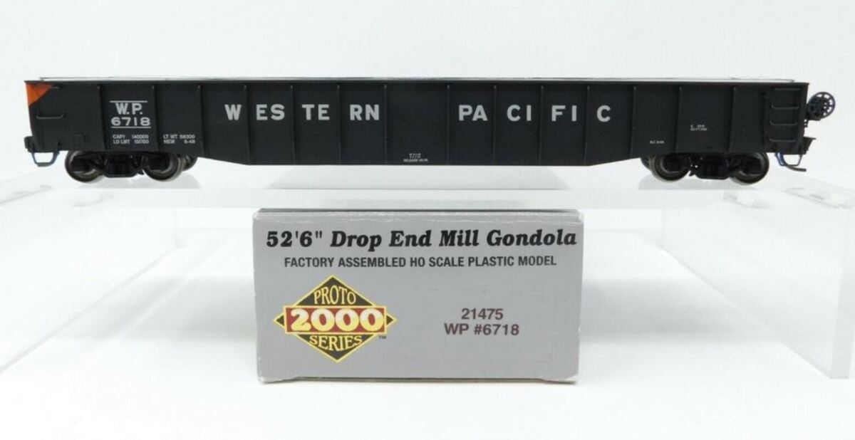 Proto 2000 6718 HO WP 52'6" Drop End Mill Gondola #6718