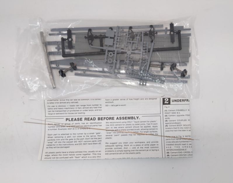 Tichy 4021 HO Undecorated 40' 50-Ton A C & F Flatcar Kit