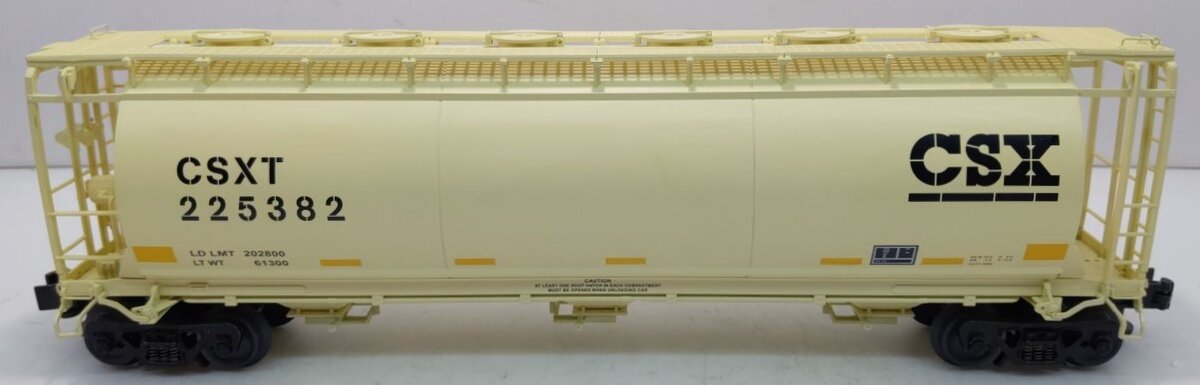 Lionel 6-84923 O CSX Cylindrical Covered Hopper #225382