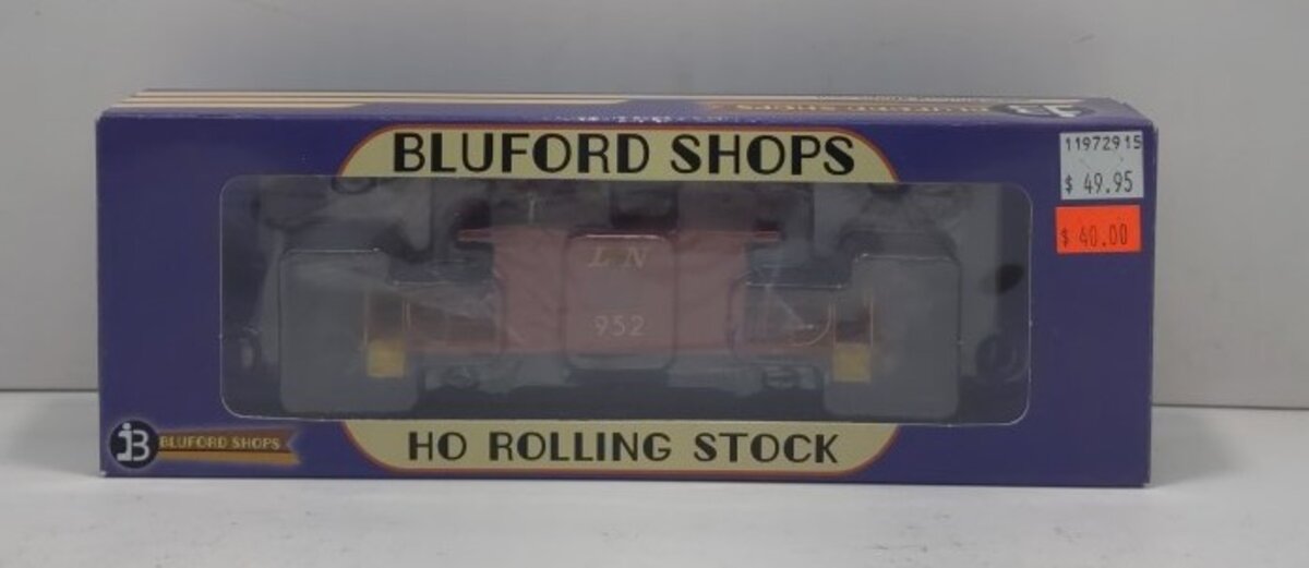 Bluford Shops 33081 HO L&N Steel Transfer Caboose with Long Roof #952