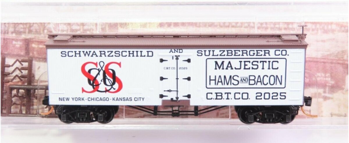 Micro-Trains 05800150 N Schwarzchild & Sulzburger Co. 36' Wood Reefer #2025