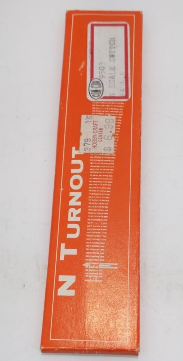Shinohara Track 9503 N Scale Code 70 #4 Left Hand Turnout