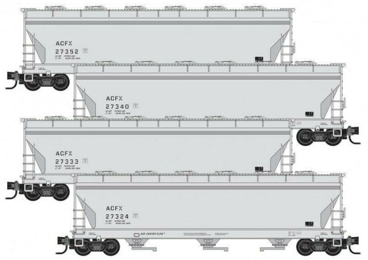Micro-Trains 99300165 N ACFX 3-Bay Covered Hopper (Set of 4)
