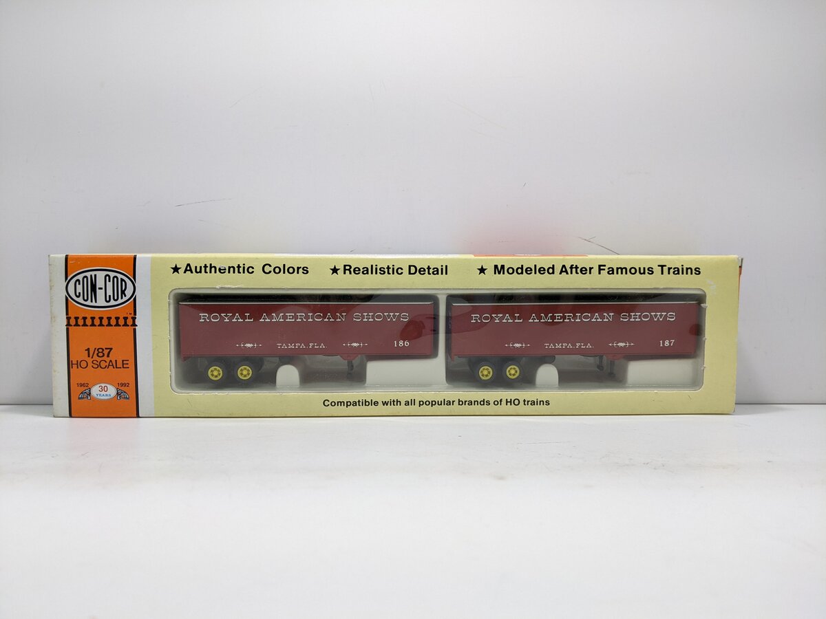 Con-Cor 0004-008136 HO Royal American Shows Circus Trailer (Box of 2)