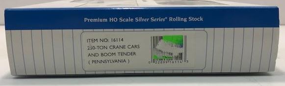 Bachmann 16114 HO Scale Pennsylvania 250-Ton Steam Crane & Boom Tender #3158
