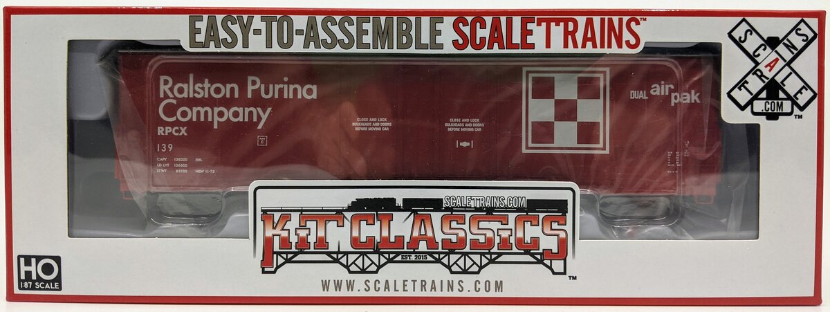 Scale Trains SXT1053 HO Ralston Purina Company Evans 5100 RBL 8' Double-Plu