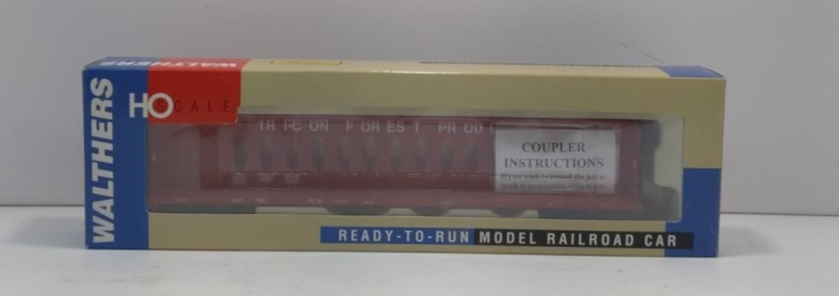 Walthers 932-4115 HO Tri-Con Forest Products 72' Center Beam Flat Car #7424