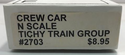 Tichy 2703 N Scale Crew Car Converted Double Sheathed Boxcar Kit