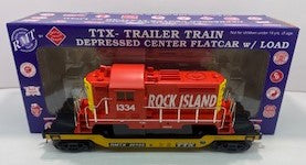 RMT 96699035 O Gauge RMTX Flat Car w/ Rock Island Shell Load #20105