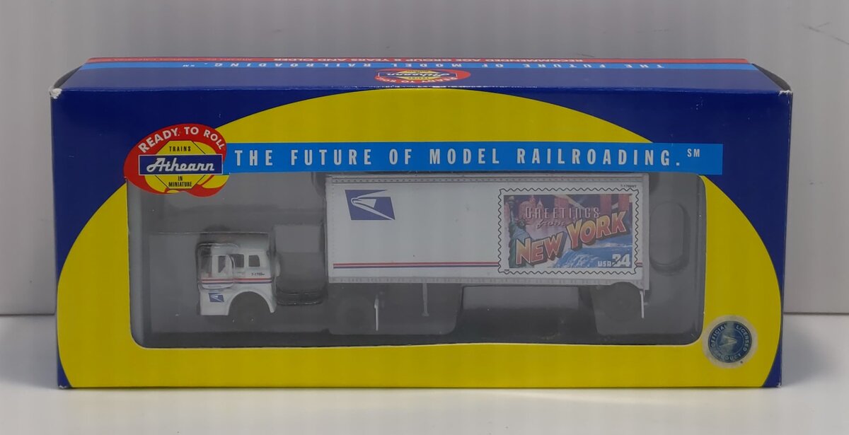 Athearn 93432 USPS Tractor & 28' Pup TrailerNew York Trainz
