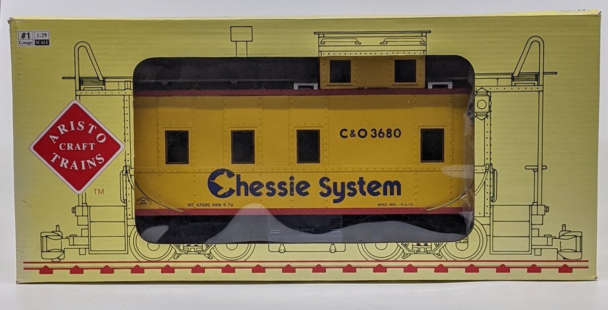 Aristo-Craft 42130 Chessie System Long Caboose #3680