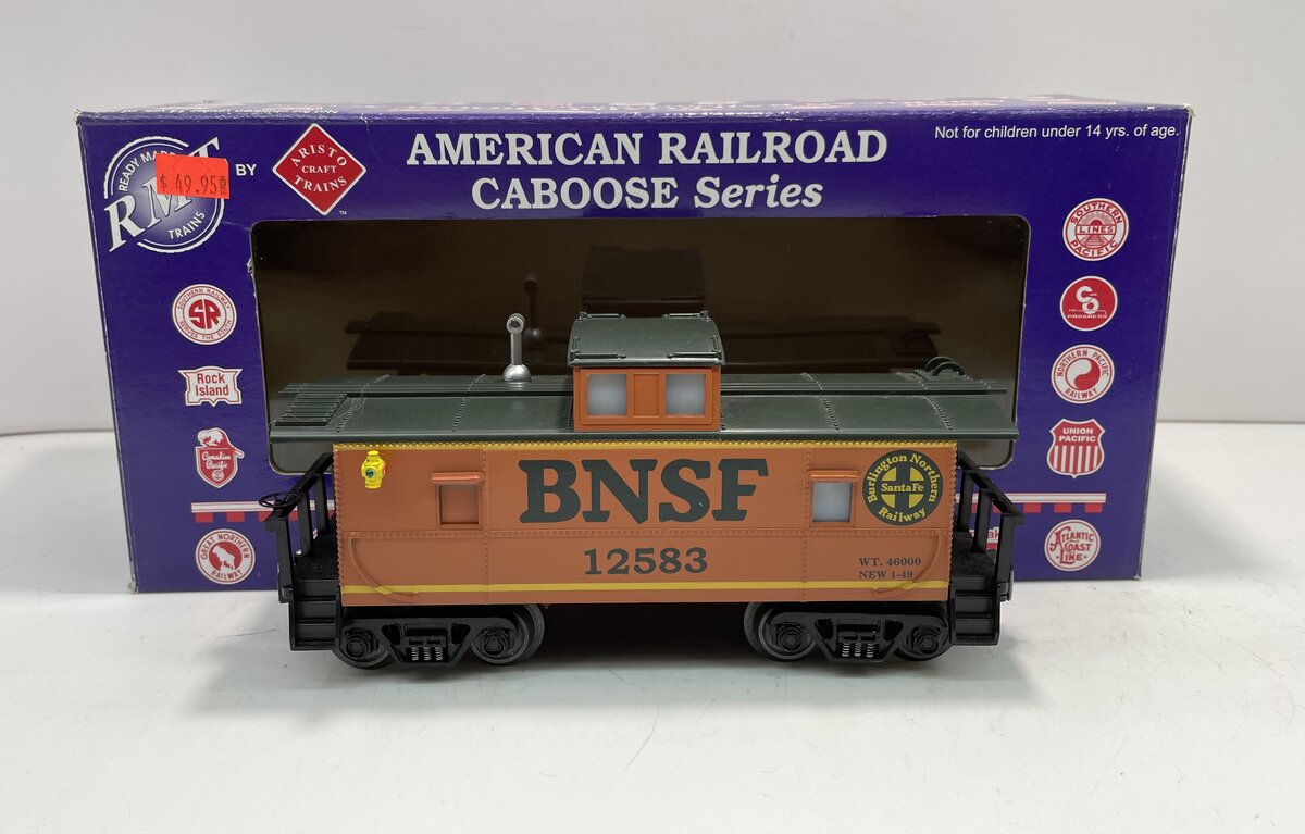 RMT 96928-2 O BNSF Caboose w/ Marker Lights #12583