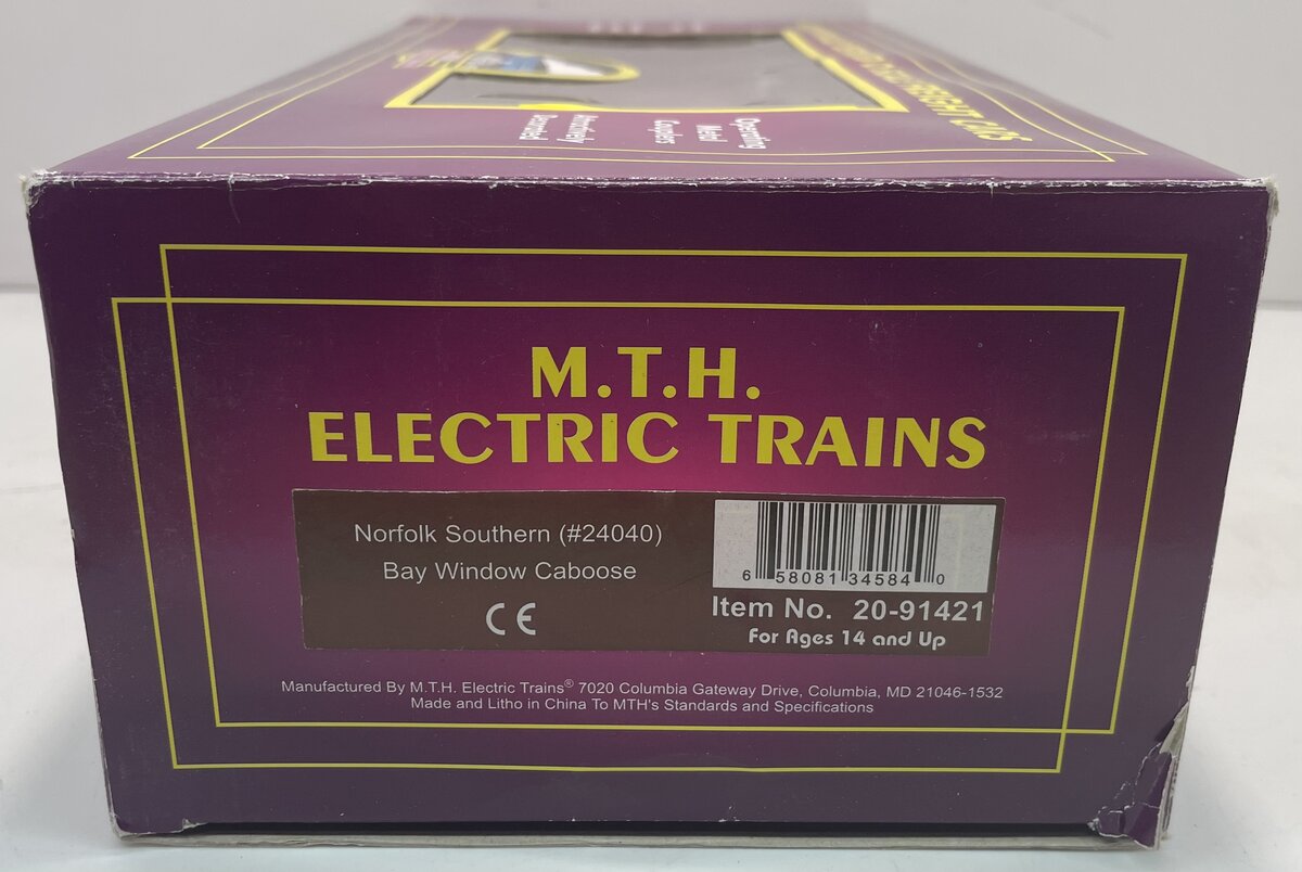 MTH 20-91421 Norfolk Southern Bay Window Caboose