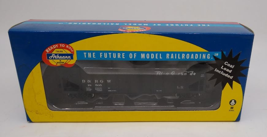 Athearn 76386 HO Rio Grande 3-Bay Outside Braced Open Hopper #18505