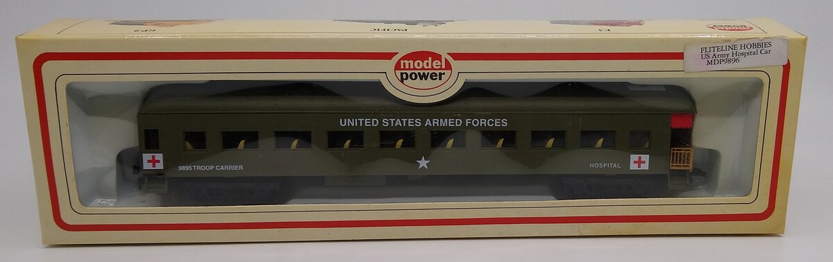 Model Power 9896 HO Army Hospital & Troop Observation Pass Car