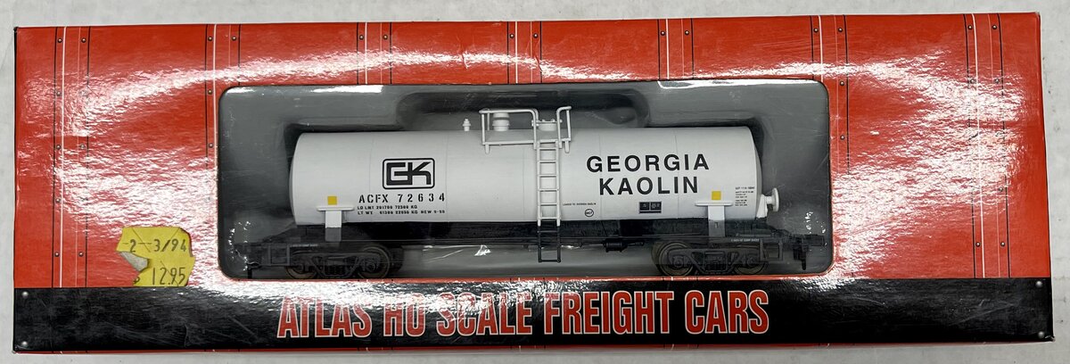 Atlas 1703 HO Scale Georgia Kaolin Tank Car ACFX 72634