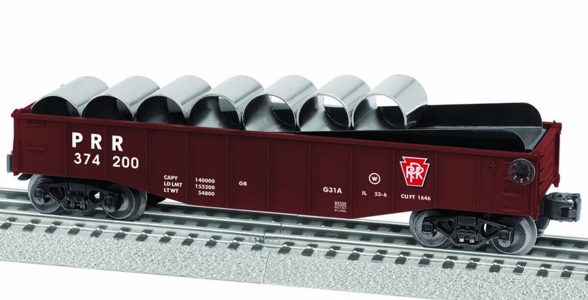Lionel 6-84335 O Gauge Pennsylvania Railroad Gondola Car #374200 w Culverts