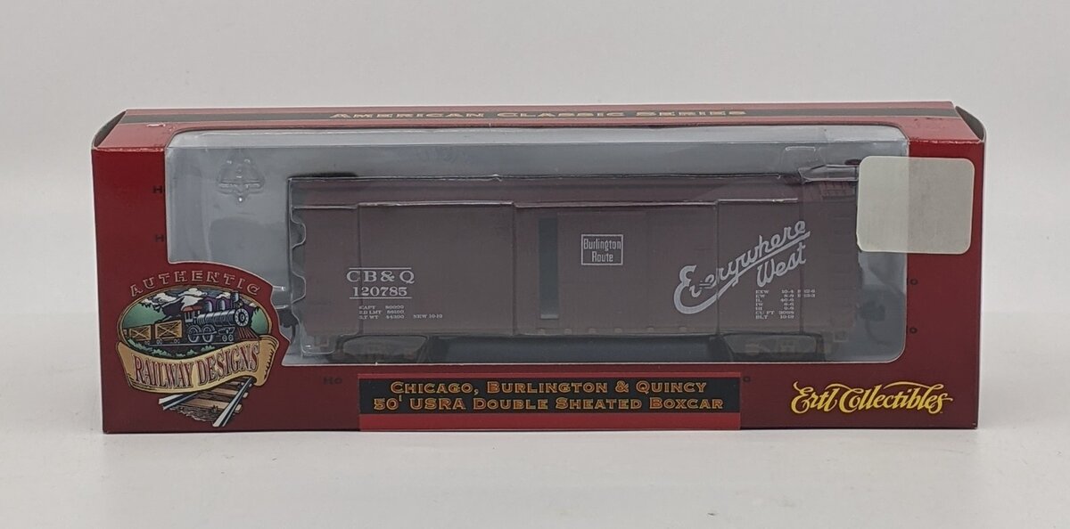 Ertl 3333 HO Scale Chicago, Burlington, & Quincy 50' USRA Double Sheated Boxcar
