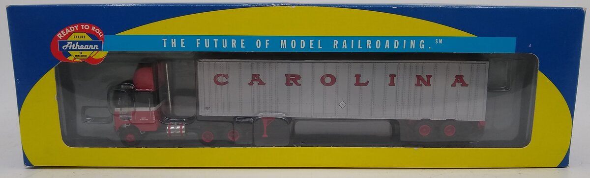 Athearn 91080 HO Carolina Freight Carriers w/ 48' Wedge Trailer & Freightliner