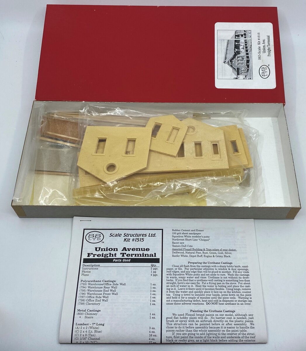 Scale Structures 1515 HO Union Avenue Freight Terminal Building Kit