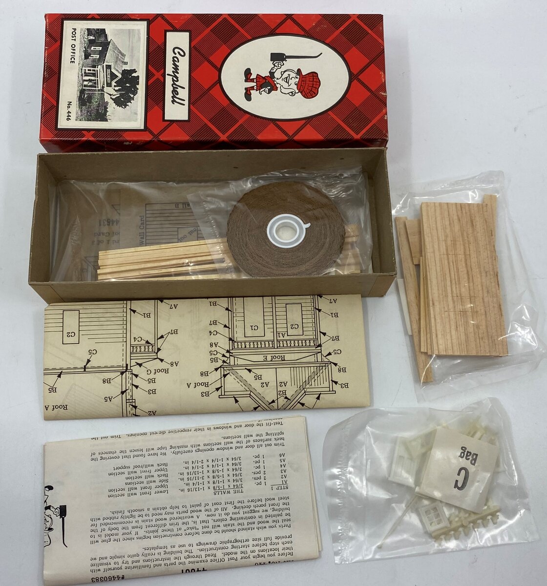Campbell Scale Models 446 HO Scale Post Office Building Kit