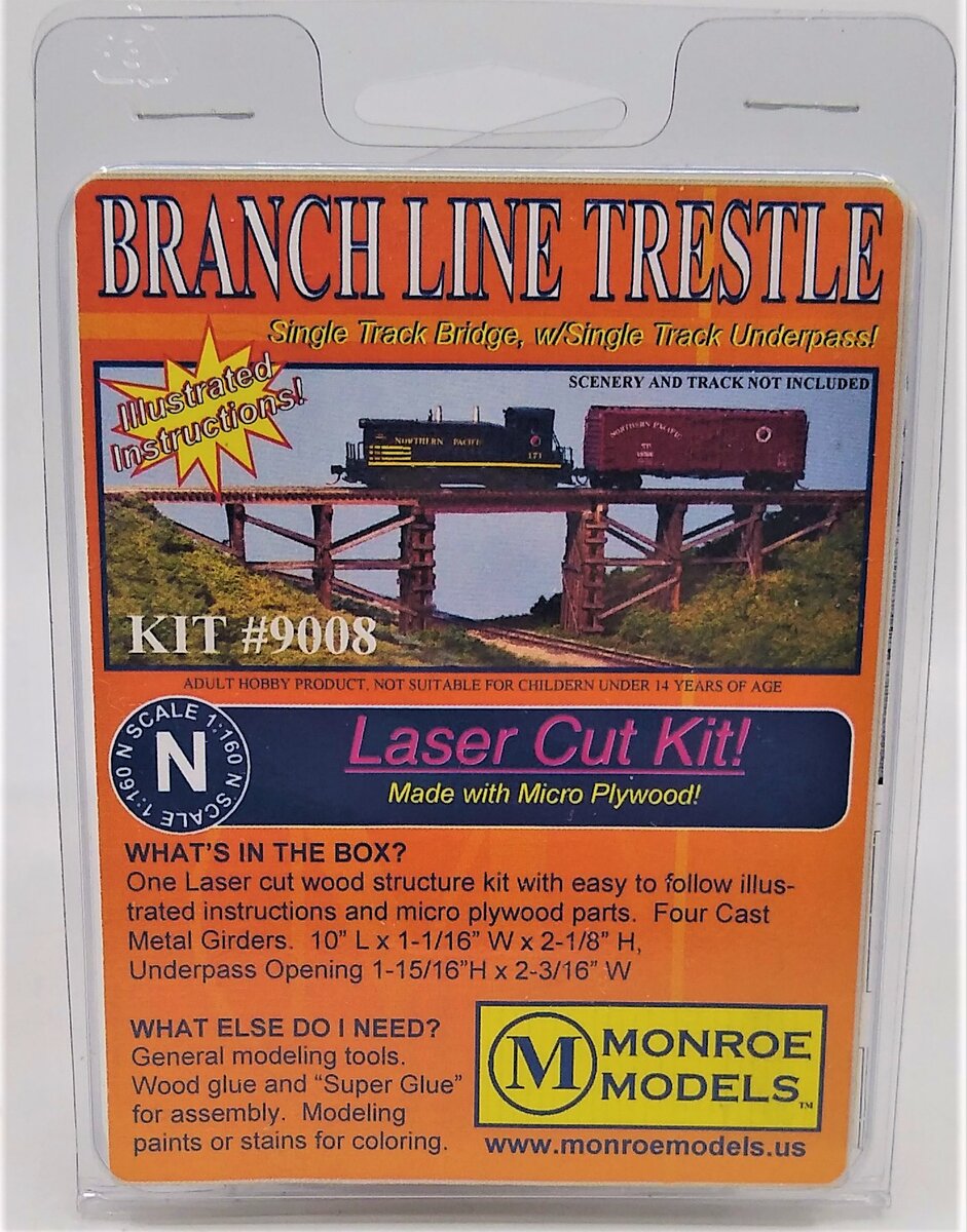 Branch Line N Trestle Laser-Cut Plywood Kit