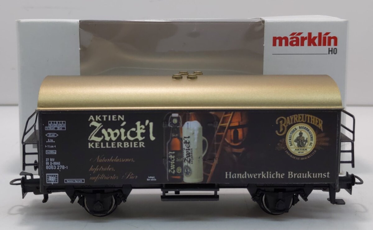 Marklin 44212 HO Aktien Zwick I Beer Car 3-Rail – Trainz
