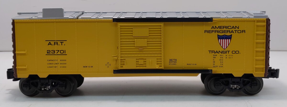 Lionel 6-36770 O Gauge American Refrigerator Transit Ice Refrigerator Car #23701