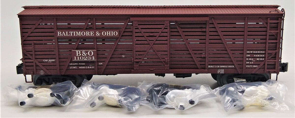 Lionel 6-17704 O Gauge Baltimore & Ohio 40 Ton Stock Car #110234