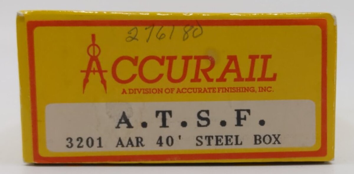 Accurail 3201 HO Scale Santa Fe ATSF AAR 40' Steel Box Car # 276180 Kit