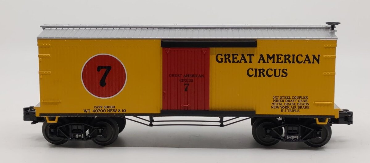 MTH 30-74731 O Gauge Circus 19th Century 34' Boxcar