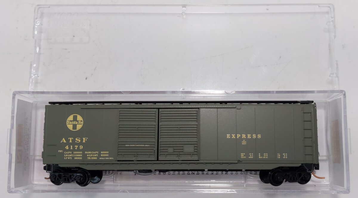 Micro-Trains 03400412 N ATSF 50' Standard Double Door Boxcar #4179