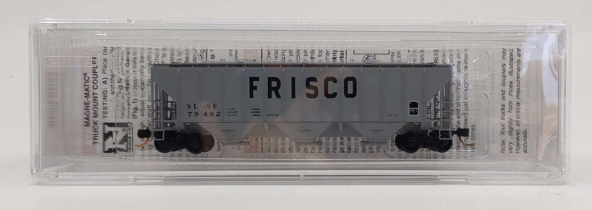 Micro-Trains 09600110 N Scale Frisco PS-2 3-Bay High Side Covered Hopper #79492