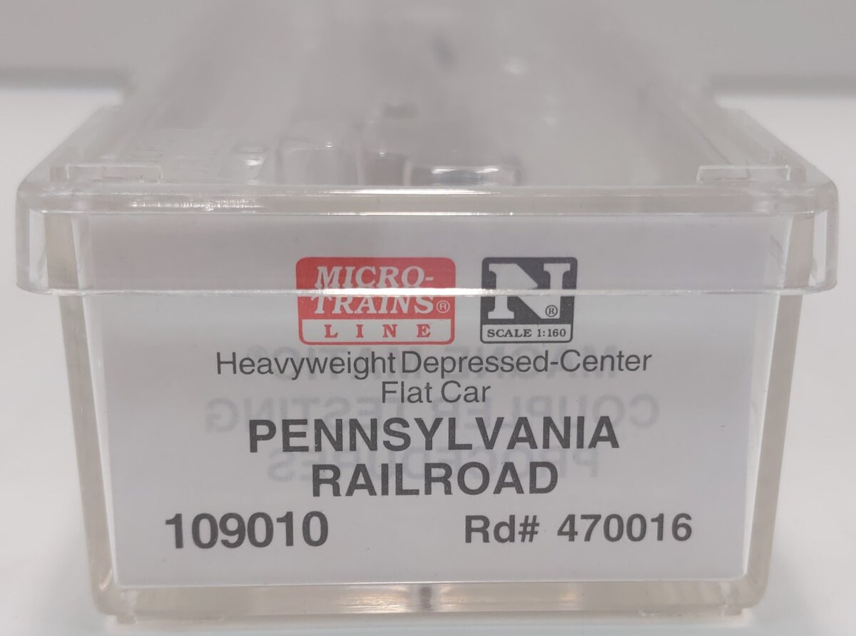 Micro-Trains 10900010 N PRR Heavyweight Depressed-Center Flatcar #470016