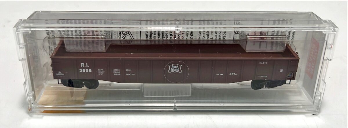 Micro-Trains 10500510 N RI 50' Steel Side 15 Panel Fixed End Gondola #3958