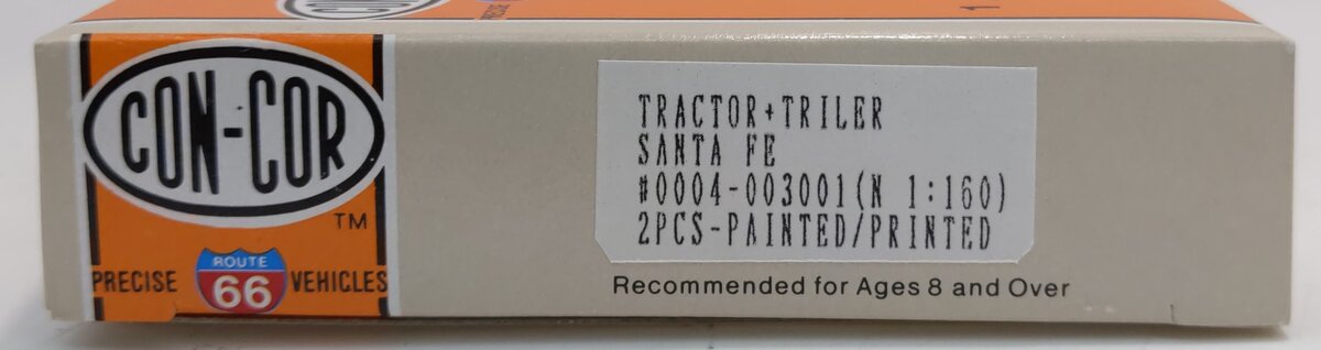 Con-Cor 0004-003001 1:160 N Scale Santa Fe Tractor with Trailer (Pack of 2)