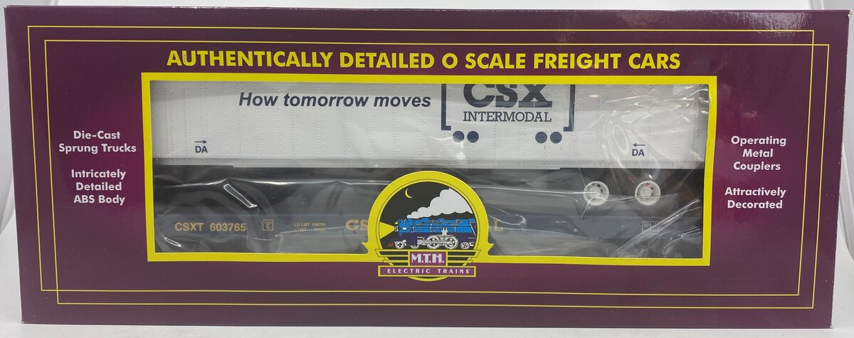 MTH 20-98929 CSX Flat Car w/48' CSX Trailer